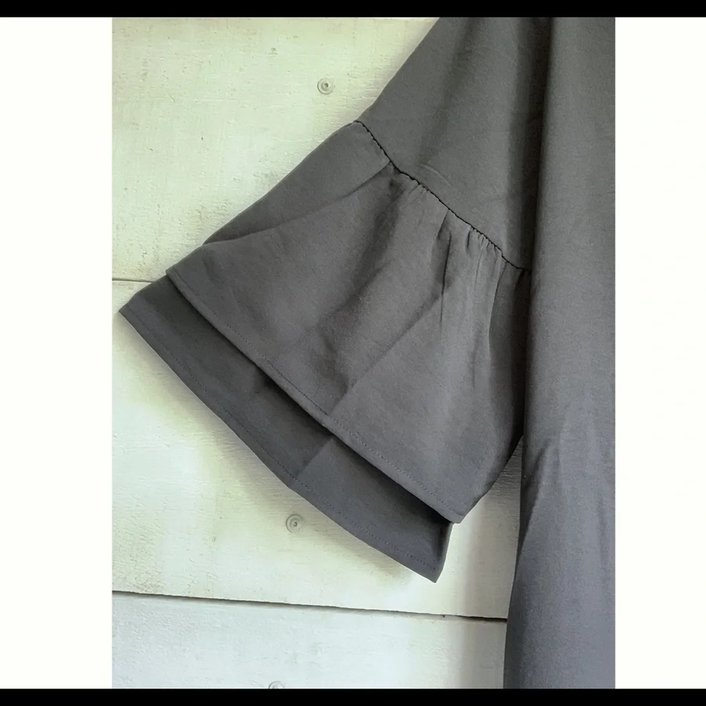 Black button-down tunic dress - Picture 3 of 6